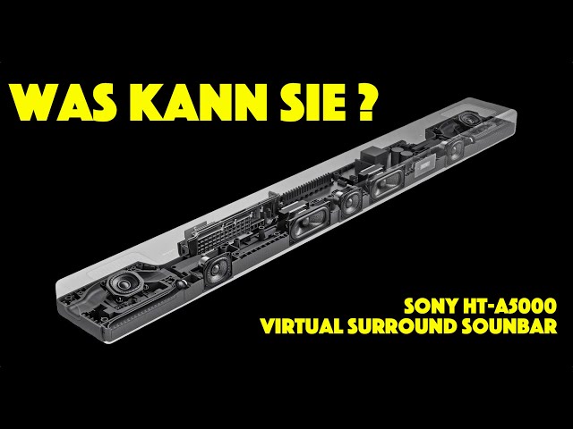 Sony HT-A5000 Soundbar - virtueller Kino Surround-Sound ohne Kabel verlegen für das Heimkino