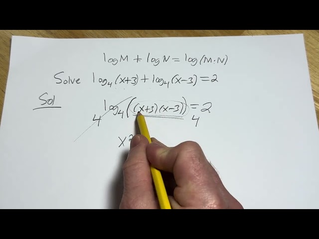 Solving An Equation With Two Logarithms That Has Only One Solution