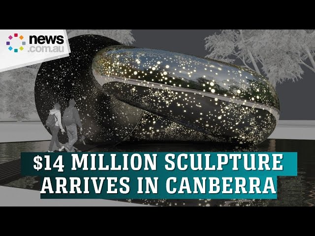 Lindy Lee's $14 million sculpture arrives in Canberra