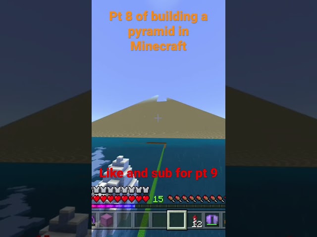 Pt 8 of building a pyramid in Minecraft #shorts #minecraft #minecraftshorts #building #gaming