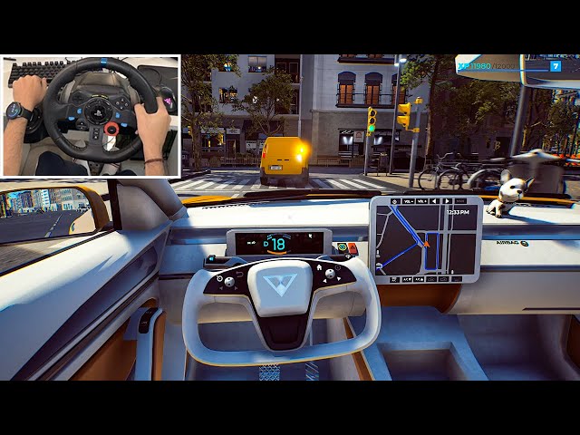 I bought a Tesla - Taxi Life: A city driving simulator gameplay - Part 2 | Logitech G29