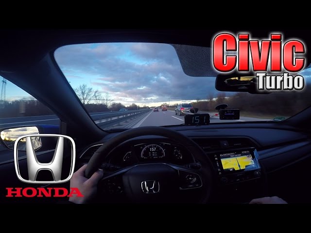 2017 Honda Civic VTEC Turbo (182Hp) POV- Fast driving on Autobahn✔