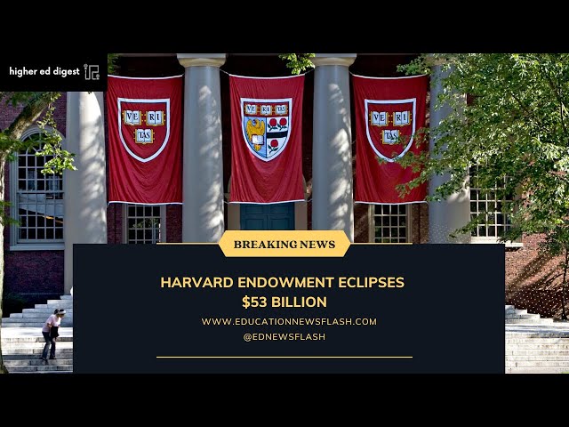 Harvard endowment exceeds $53 billion