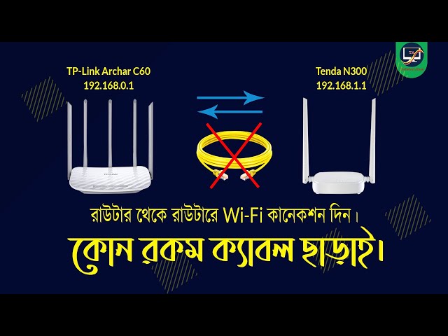 How To Connect Two Routers  Without Cable | Wi Fi Wisp  Wireless internet service provider | Bangla