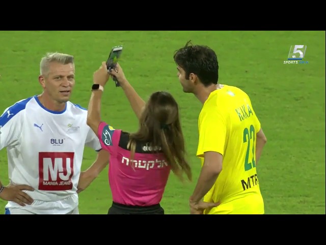 Ricardo Kaka and beautiful referee