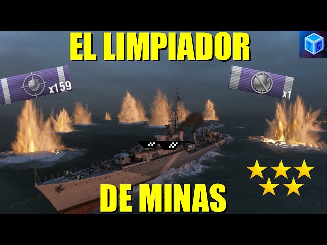 World Of warships Español: El limpiador de minas (evento playa de Utah)