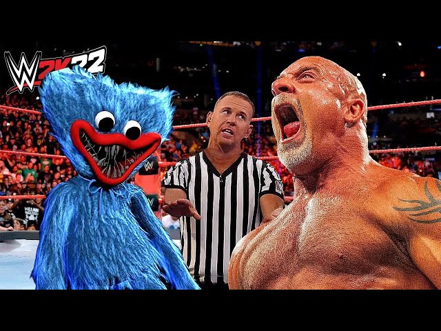 Goldberg vs. Huggy Wuggy (WWE 2K24)
