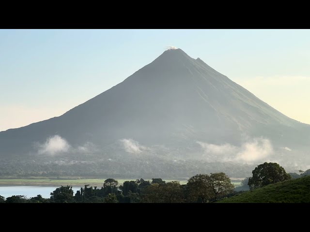 Panoramic view of Lake Arenal and the Arenal Volcano