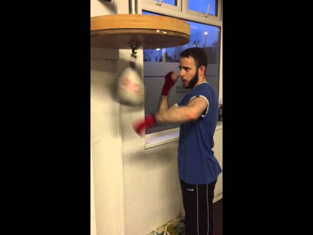 Speed Ball Training for my charity boxing match for cancer research