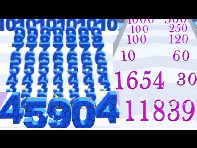 9 Minutes Satisfying Addtional Math Gameplay - Numbers Run Vs Number Rush 2048 Challenge