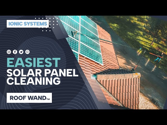 EASIEST SOLAR PANEL CLEANING w/ROOF WAND