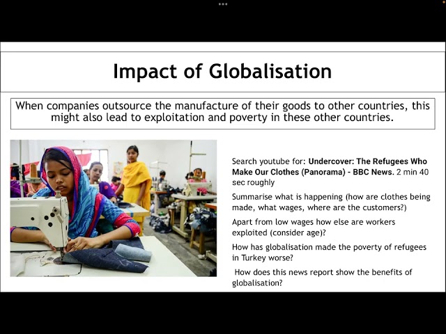 Globalisation and poverty - stratification GCSE Eduqas