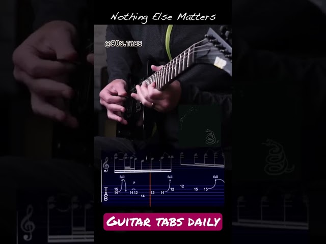 🎸Nothing Else Matters Guitar Solo Tab Lesson 🎸 #guitarist #guitarlessons #guitarsolo