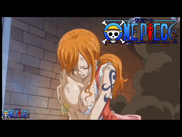 Nami's Cloths burned off to reveal her hot body - One Piece