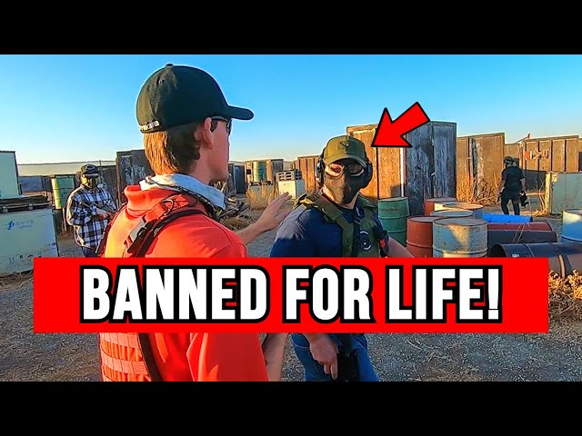 Grown Man gets Permanently Banned from Airsoft! *CRAZY RAGE!*
