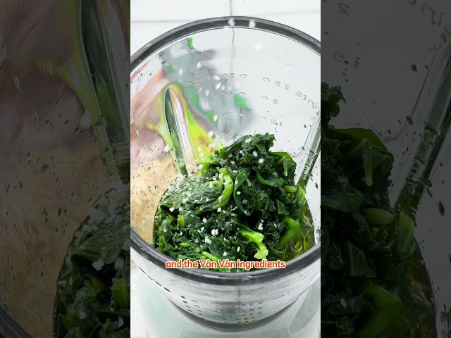 Kale and Spinach Fusilli with Garlic-Lemon Sauce #recipes #pasta #garlic #healthyrecipes