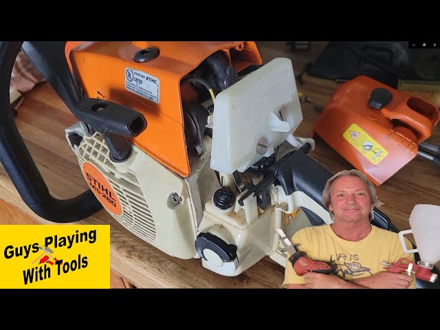 Stihl won't run with air filter on - EASY FIX!!!