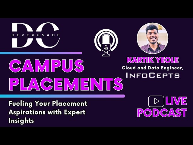 How to Prepare for College Placements ft. Kartik Yeole || Infocepts Interview Experience