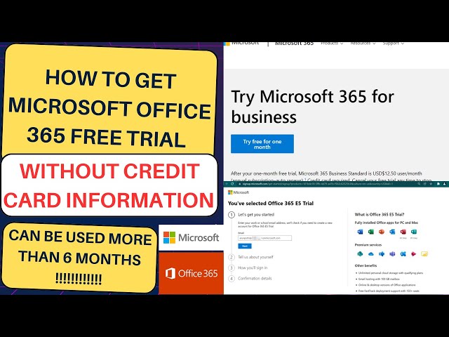 How to Get Microsoft Office 365 free trial licenses without credit card information|O365|TRIAL|2023