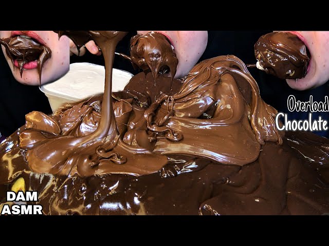 🍫ASMR HUGE CREAM PUFFS MOUNTAIN OVERLOAD CHOCOLATE NUTELLA チョコレートシュークリーム 초콜릿 크림 퍼프 EATING DESSERT🤤