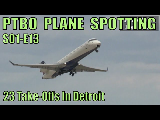 PTBO Plane Spotting S01E13 - 23 Jets Taking Off At Detroit Metro Airport