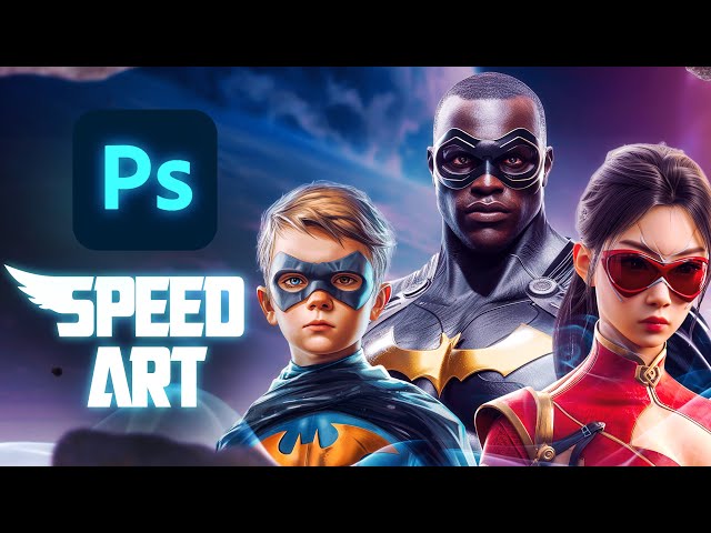 Heroes | Photoshop Speed Art (Beginner Friendly)