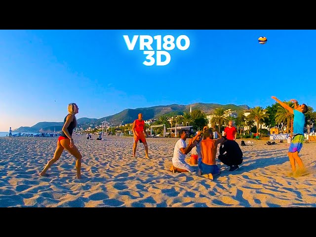 VR180 Beach Sports 🟣 Beach Volleyball | Virtual Tennis BMX | 3D Video Basketball | GYM  VR Football
