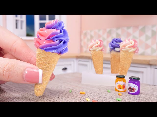 Delicious Miniature Fruit Ice Cream Ideas | ASMR Miniature Cooking Rainbow Ice Cream & Mini Food