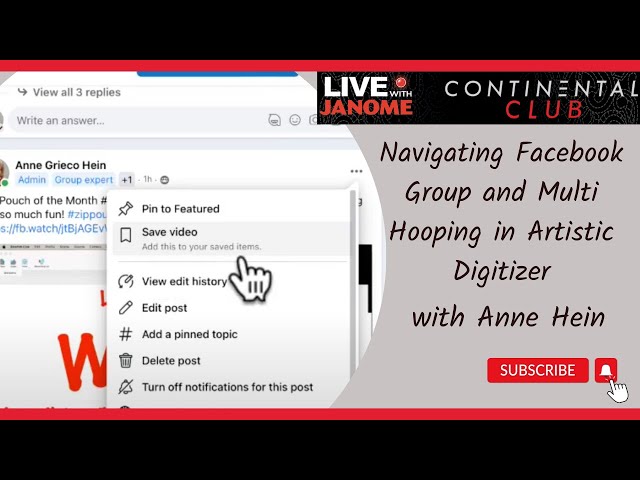 Continental Club: Navigating Facebook Group and Multi Hooping in Artistic Digitizer