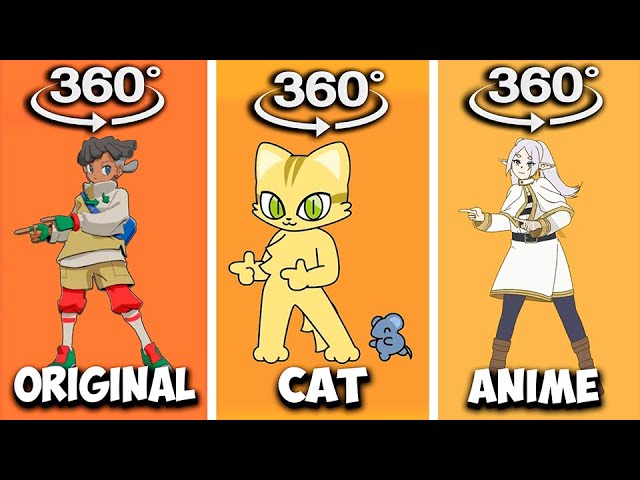 360º VR Pokémon partners of different generations dancing "POKÉDANCE" vs Cat vs Anime
