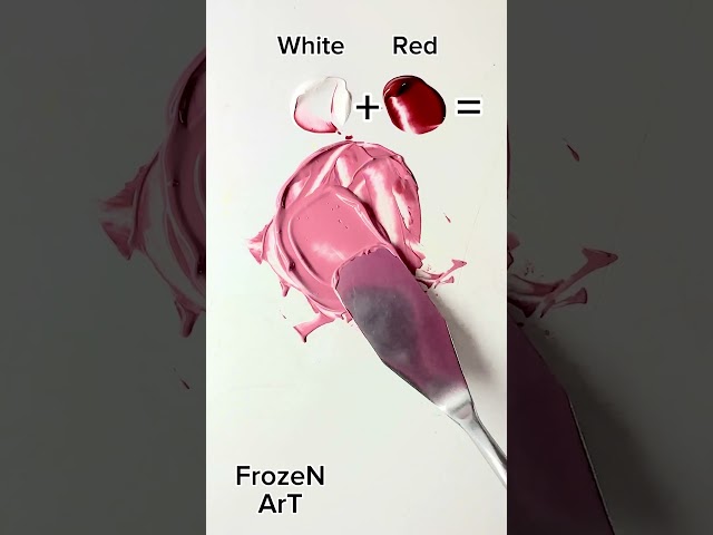 White +red colour mixing guess colour? #satisfying #art #coloure#drawing #painting #relaxing #asmr