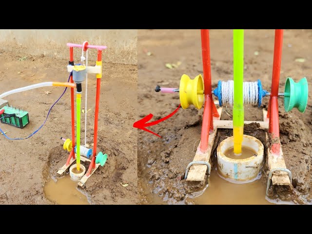 Borewell drilling machine | Submersible water pump | Science project