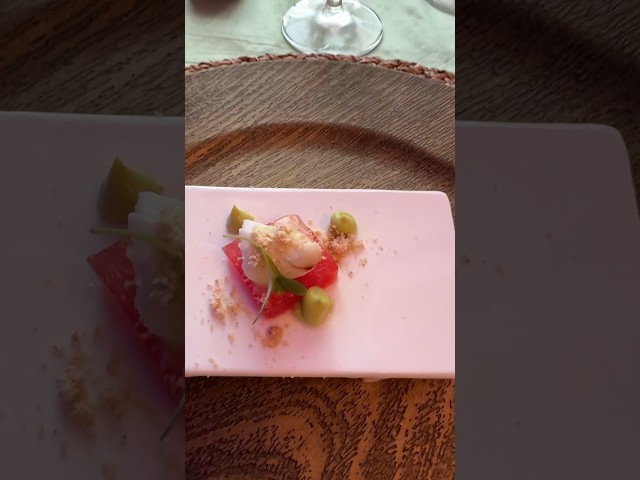 Watermelon + Crab Combo 😋 Wine Pairing Dinner in Destin, FL #foodcombination #shortvideo