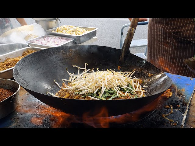 amazing skill! pad thai master - thai street food