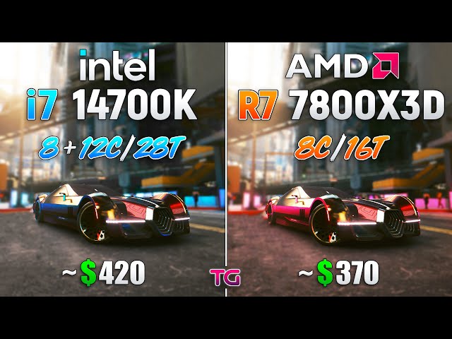 Core i7 14700K vs Ryzen 7 7800X3D - Test in 10 Games