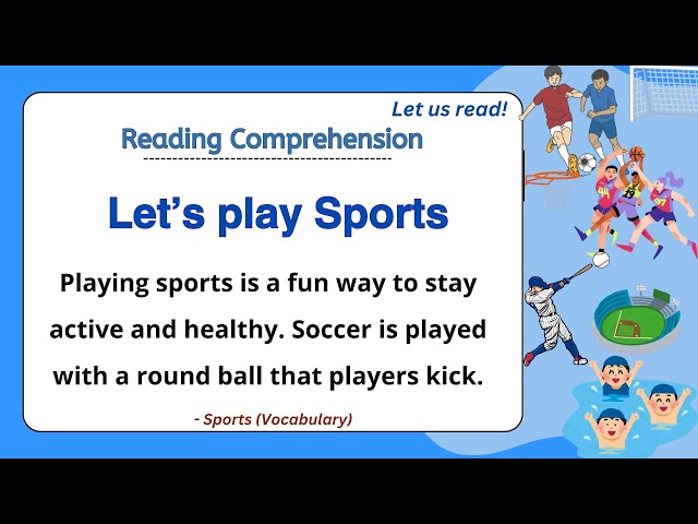 GRADE 4-5 Reading Comprehension Practice I Let's play SPORTS I  Let Us Read! I with Teacher Jake