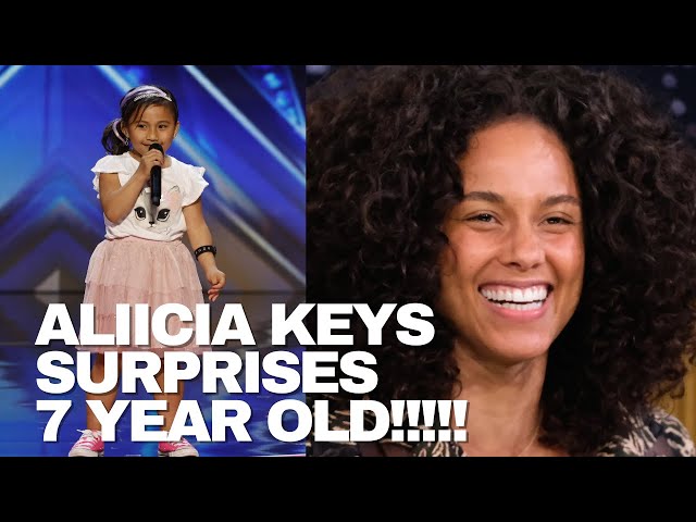 Alicia Keys surprises 7-year-old after she sounds out If I Ain’t Got You on piano!