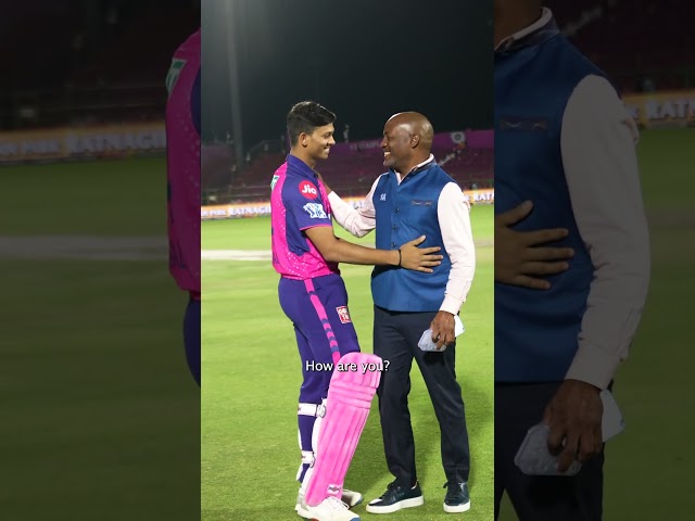 Look who came running to Brian Lara after a match-winning 100 💗💗