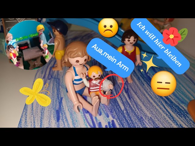 Playmobil Familie Glück" Unfall im Wasserpark"