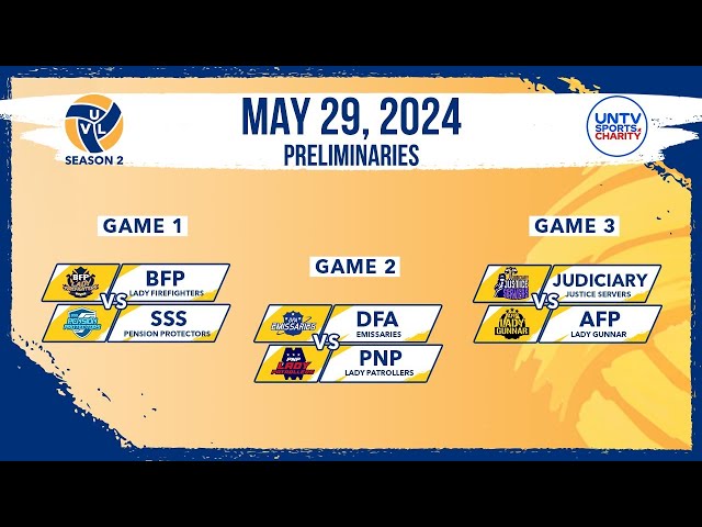 LIVE FULL GAMES: UNTV Volleyball League Season 2 Prelims at Paco Arena, Manila | May 29, 2024