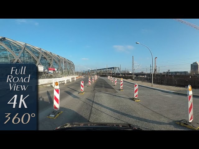 Hamburg, Germany: HafenCity, Freihafenelbbrücke, Baakenwerder Str. - 4K (3840x1920) 360° Video