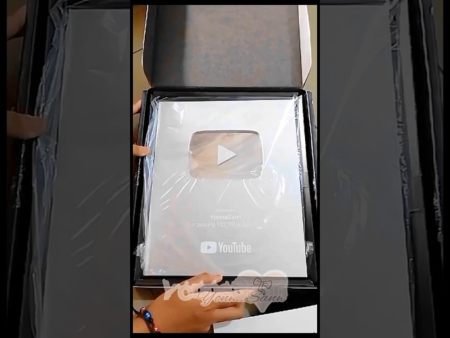 unboxing Silver PlayButton || Hand Reveal✨ || #playbutton #100k