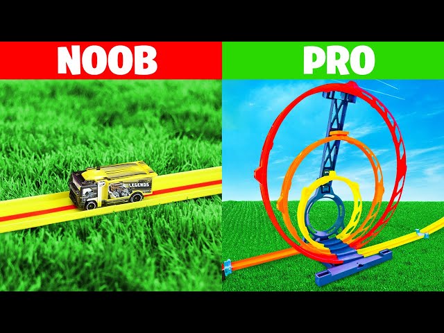NOOB vs PRO HOT WHEELS FASTEST CAR CHALLENGE!