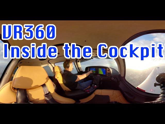 Cirrus SR22T, Inside the Cockpit, 360 Video VR, Flight in the President's Airspace
