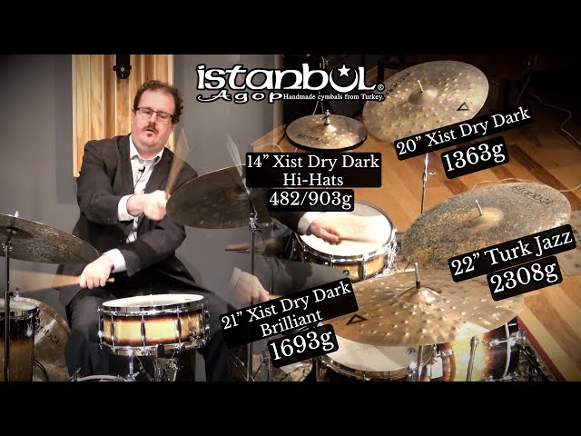 Istanbul Agop XIST Dry Dark Cymbals + Turk Jazz Ride (482/903g, 1363g, 2308g, 1693g)