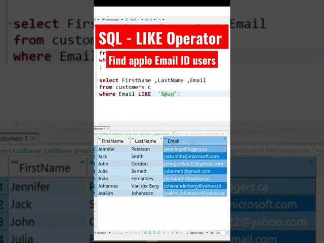 Using the SQL LIKE Operator for Advanced Search Queries, full video in the description #sql