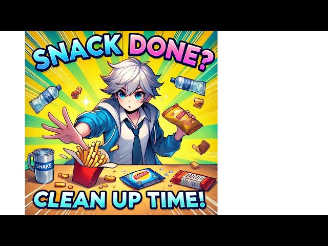 Snack Done? Clean Up Time: #CleanUpTime #SnackCleanup #QuickCleaning