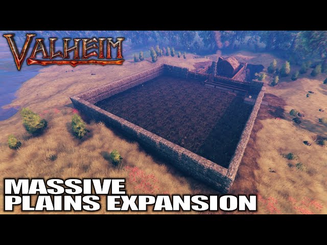 Plains Biome Base/Farm GETS WAY BIGGER! | Valheim Gameplay