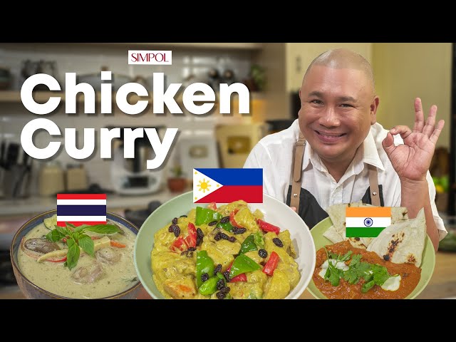 Chicken Curry Recipes!  Three Curry versions you will love! | Chef Tatung