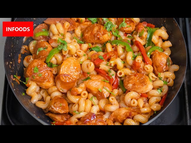 Yummiest Pasta and Sausages Recipe | How to Cook Pasta with Sausages | Pasta Recipes | Infoods